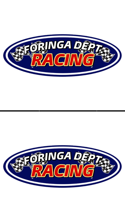 Foringa Dept. Racing Oval Decal 7”x2.6”